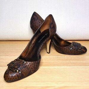 Anne Klein size 8 Brown Python Print Heel